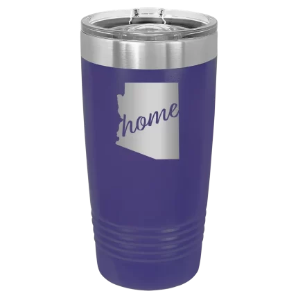 Personalized Arizona Home 20 oz Tumbler - Purple