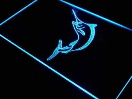 Blue Marlin Fish LED Light Sign