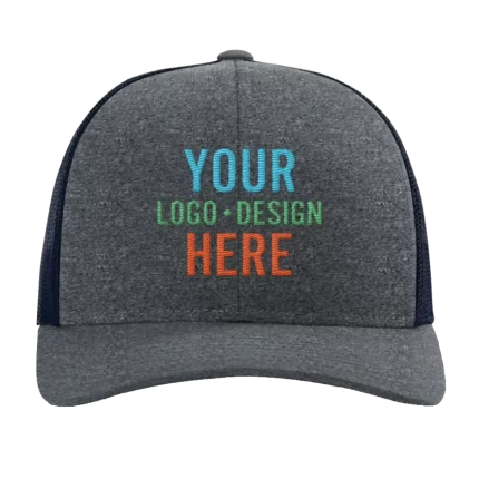 Embroidered Richardson 115CH Low Pro Trucker Hat - Navy Heather Navy