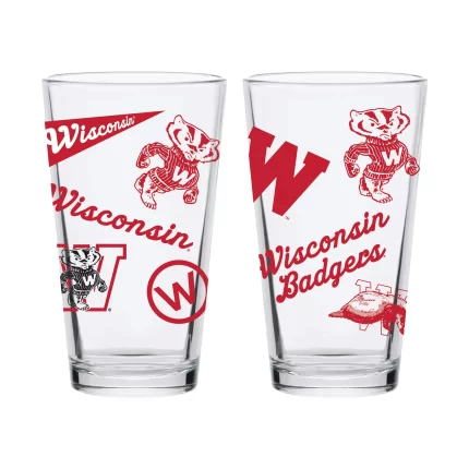 16oz Wisconsin Badgers College Vault Medley Pint 2 Pack