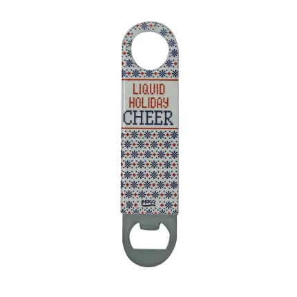 Liquid Holiday Cheer Stainless Steel Bottle Opener