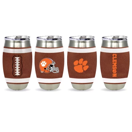 Set of 4 15oz Clemson Tigers Football Tumbler