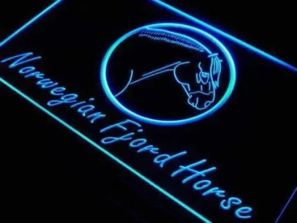 Norwegian Fjord Horse LED Light Sign