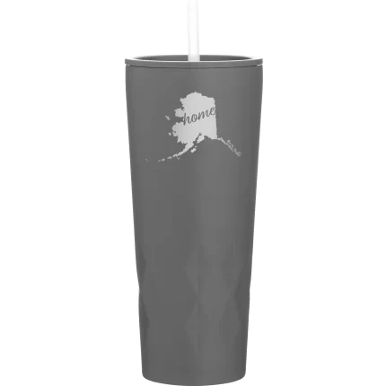 Personalized Alaska Home 20.9 oz Tumbler - Slate