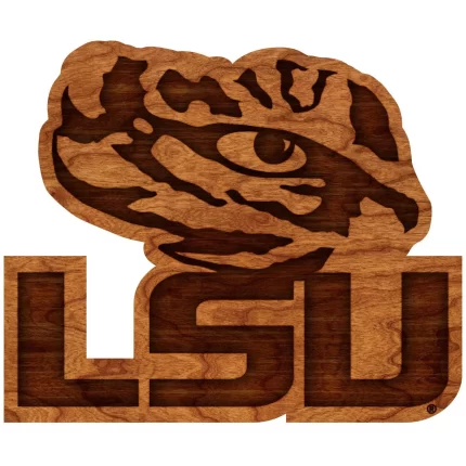 LSU - Wall Hanging - Logo - Tiger Eye over LSU