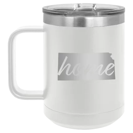 Personalized Kansas Home 15 oz Mug - White