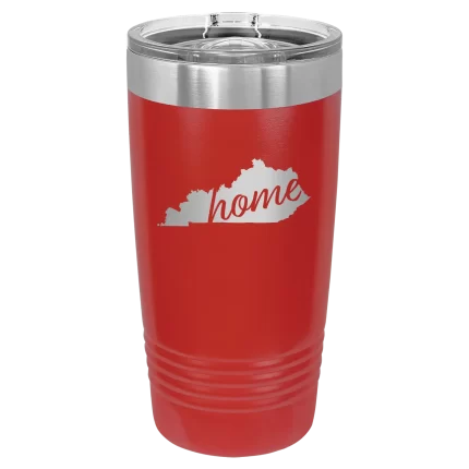 Personalized Kentucky Home 20 oz Tumbler - Red