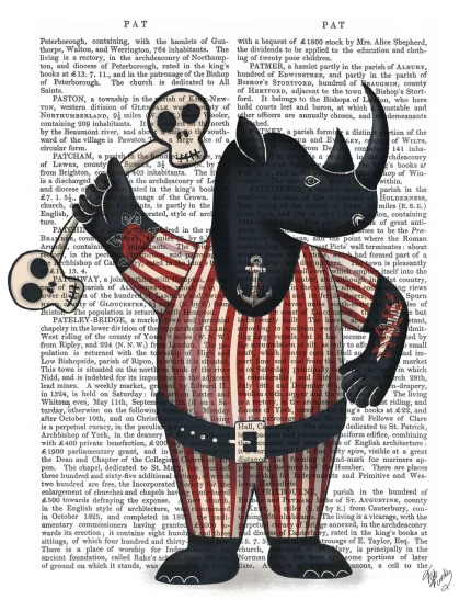 Rhino Strongman, Sideshow Book Print, Art Print, Wall Art
