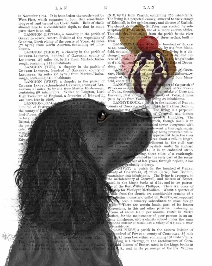 Cocker Spaniel, Black, Ice Cream, Book Print, Dog Art Print, Wall Art