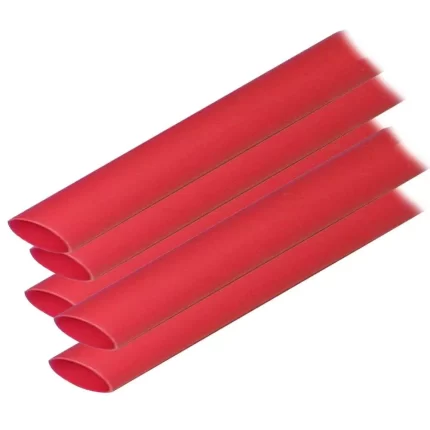 Adhesive Lined Heat Shrink Tubing (ALT) - 1/2" x 12" - 5-Pack - Red