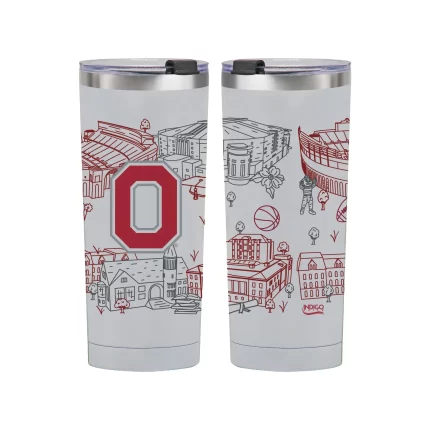 Ohio State Buckeyes 24oz Campus Line Art Tumbler