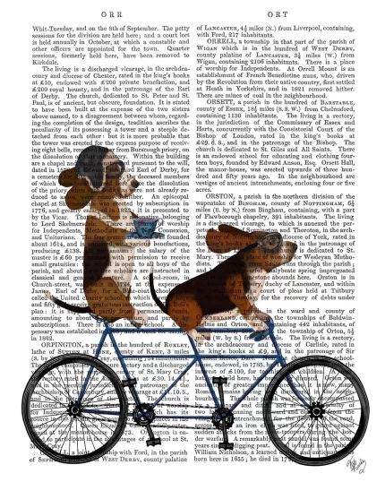 Basset Hound Tandem, Book Print, Dog Art Print, Wall Art