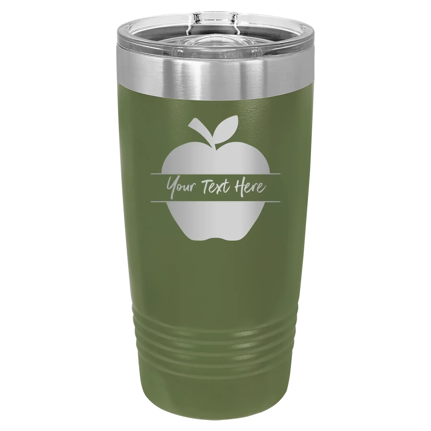 8yPersonalized-Apple-20-oz-Tumbler-Olive-Green