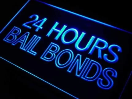24 Hours Bail Bonds LED Light Sign