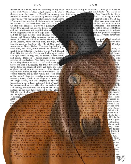 Horse Top Hat and Monocle, Book Print, Art Print, Wall Art