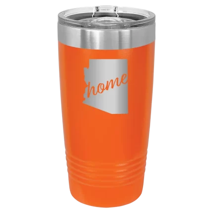 Personalized Arizona Home 20 oz Tumbler - Orange