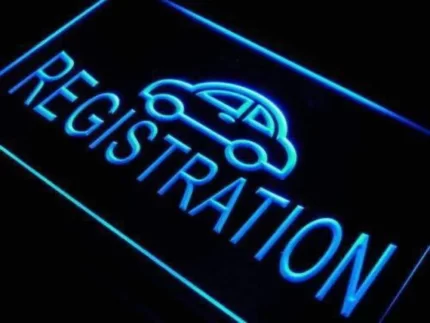 Auto Car Registration LED Light Sign