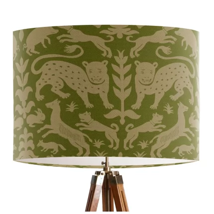 Beasts, Olive Green, Lamp shade, Drum, Pendant Lighting