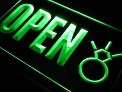 Jewelry Shop Open LED Light Sign