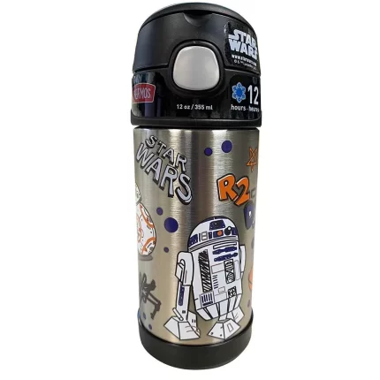 FUNtainer Stainless Steel Insulated Star Wars Water Bottle w/Straw - 12oz
