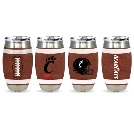 Set of 4 15oz Cincinnati Bearcats Football Tumbler