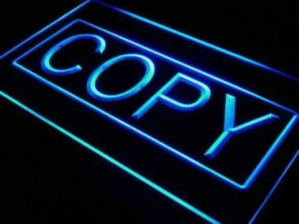 Copying Services Copy LED Light Sign