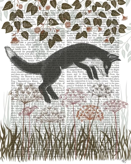 Country Lane Fox 4, Earth, Book Print, Art Print, Wall Art