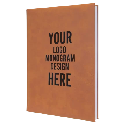 Personalized Leatherette Journal 7" x 9.75" (Lined Pages) - Rawhide