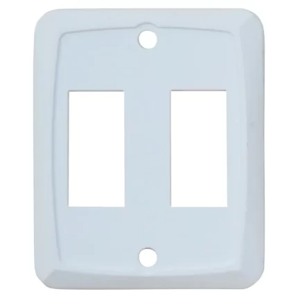 Double Switch Face Plate White