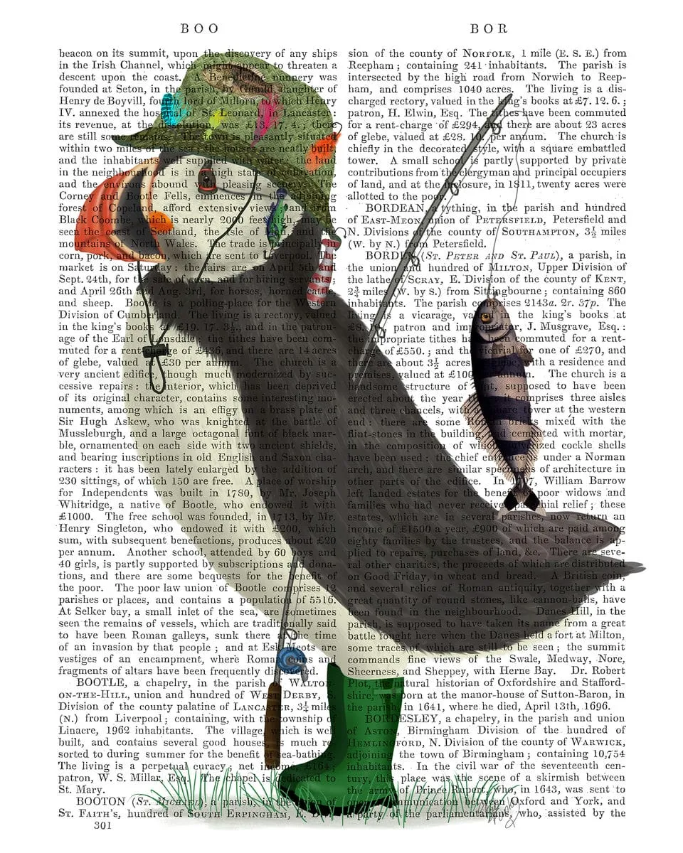9ePuffin-Fishing-Book-Print-Art-Print-Wall-Art