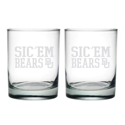 14oz Baylor Bears Slogan Etched DOF 2 Pack