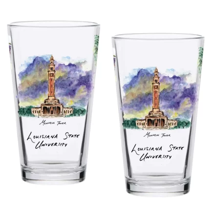 16oz LSU Tigers 2-Pack Pint Set by Laura Wilcox