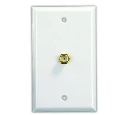 Interior Cable TV Plate Polar White