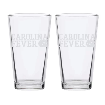 16oz North Carolina Tar Heels Etched Slogan Pint 2 Pack