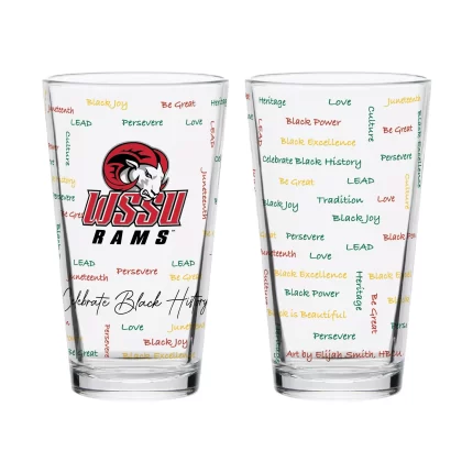 Set of 2 Winston Salem Rams 16oz BHM Pints