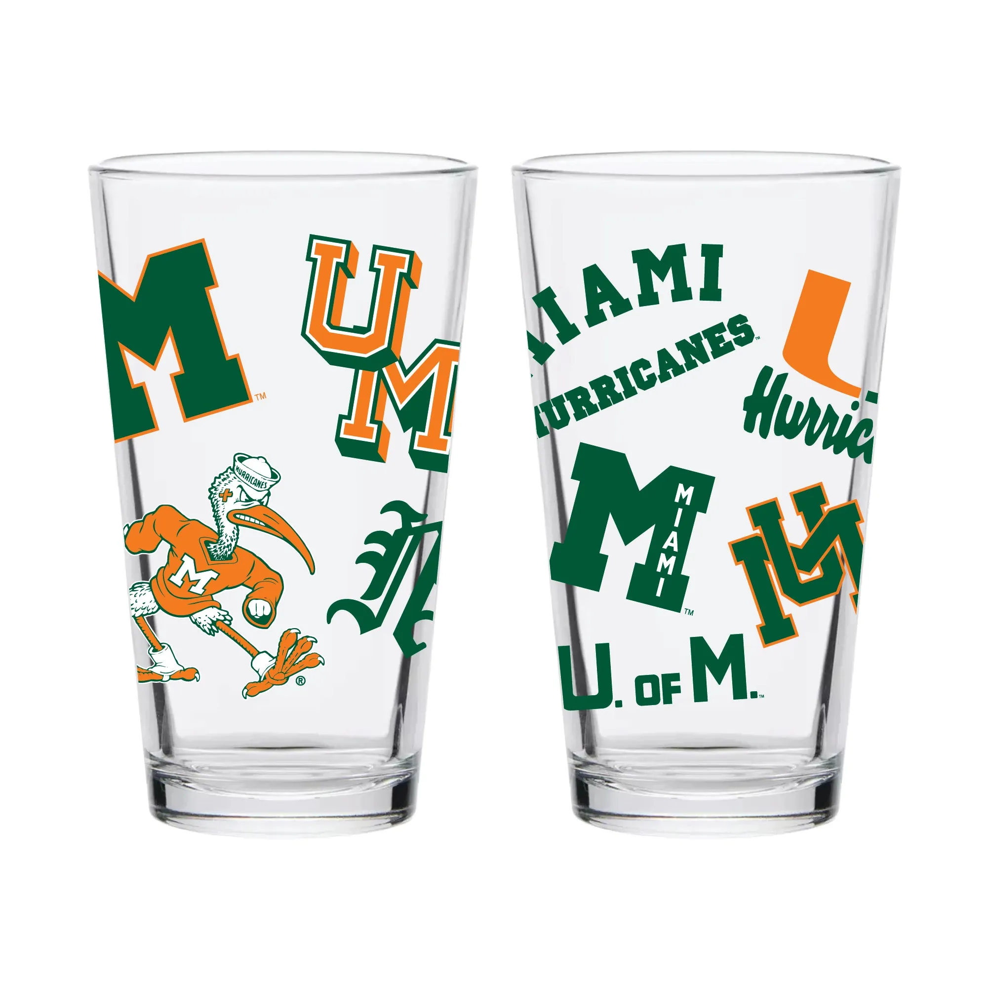 9i16oz-Miami-Hurricanes-College-Vault-Medley-Pint-2-Pack