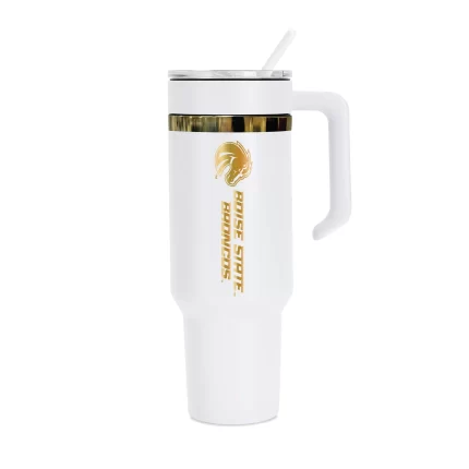 48oz Boise State Broncos Gold Anodized White Tumbler