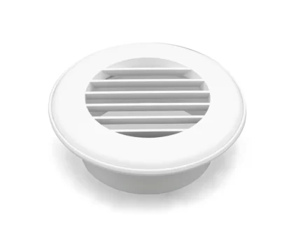 B&B Molders 94264 4" Heating/ Cooling Register, No Damper, Polar White