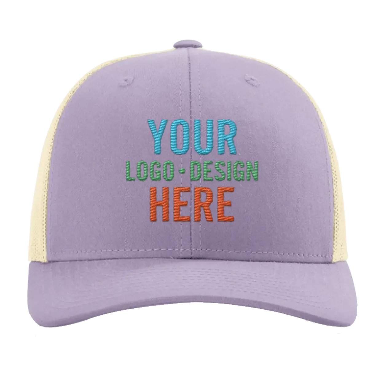 9iEmbroidered-Richardson-115-Low-Pro-Trucker-Hat-Lilac