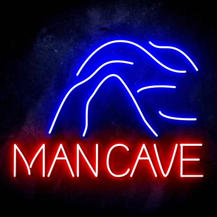 Man Cave with Cave Ultra-Bright LED Sign with Remote (Neon-Style, LED Technology)