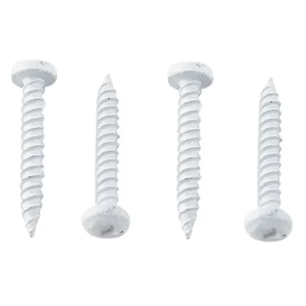 Pan Head Square Head Screw White 8X1-1/4"