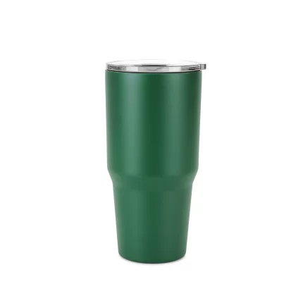 30oz Green Powder Coated Tumbler