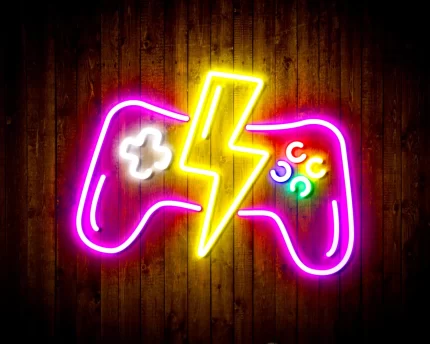 Gamer Gift Video Game Controller Flex Silicone LED Sign (Neon-Style, LED Technology)