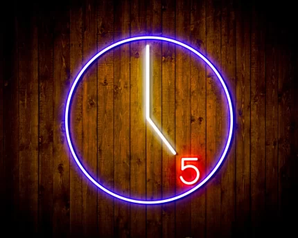 It's 5 O Clock Happy Hour Flex Silicone LED Sign (Neon-Style, LED Technology)