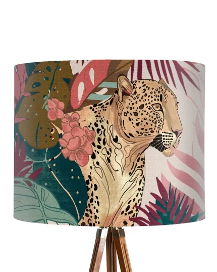 Leopard Bright Tropics Jungle, Lamp shade, Drum, Pendant Lighting
