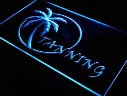 Palm Tree Tanning LED Light Sign