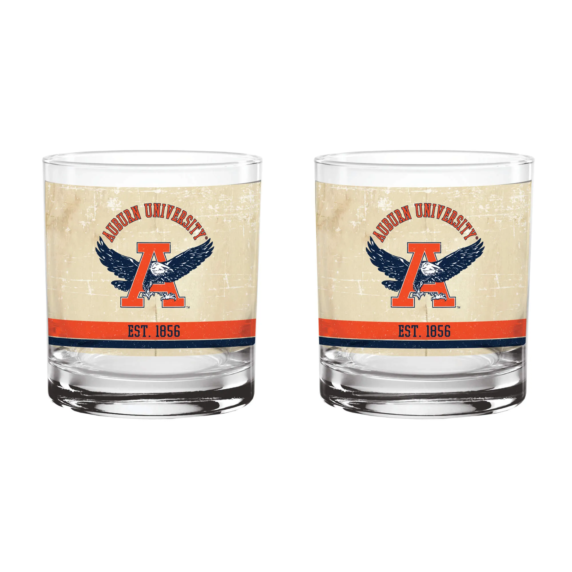 9lAuburn-Tigers-Set-of-2-College-Vault-Tan-Retro-14oz-Rocks-Glasses