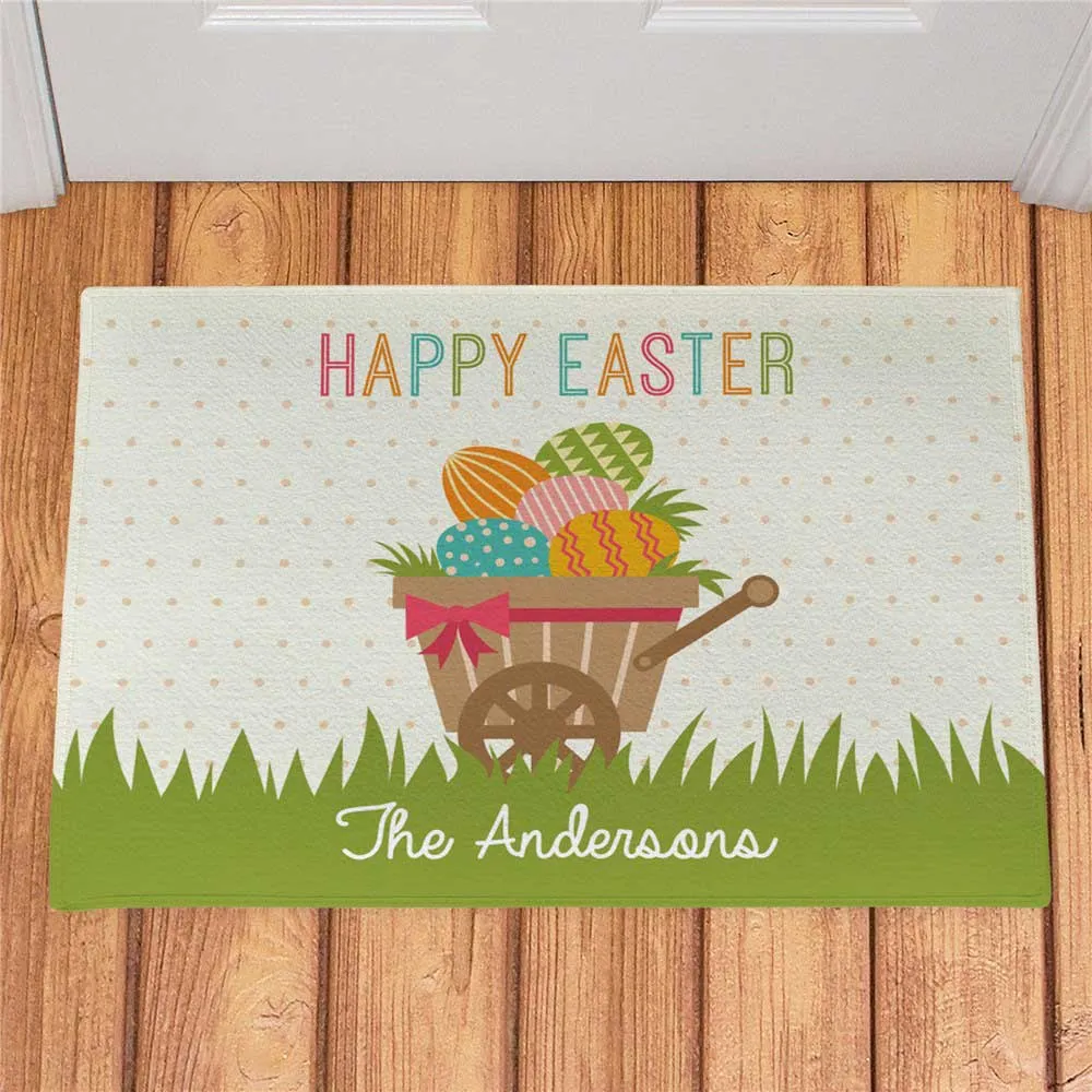9mEaster-Wheelbarrow-Personalized-Doormat-Custom-Spring-Welcome-Mat