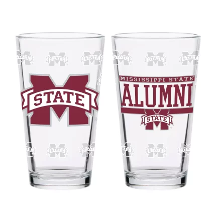 Set of 2 Mississippi State Bulldogs 16oz Alumni Pints