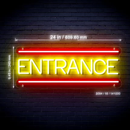 Entrance Ultra-Bright LED Sign with Remote (Neon-Style, LED Technology)